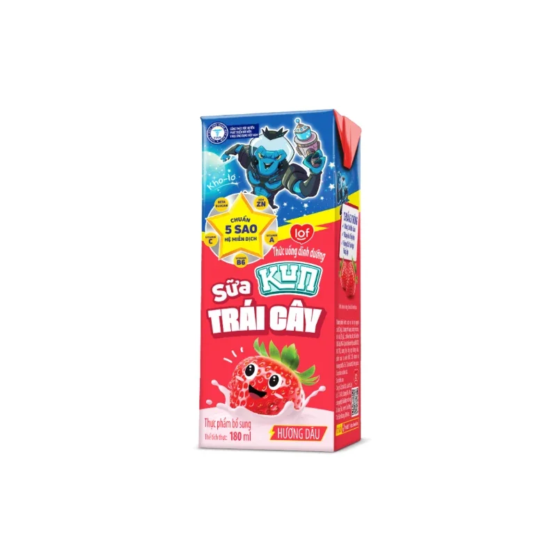 Leite Sabor Morango Sūa Kun Trái Cây 180ml
