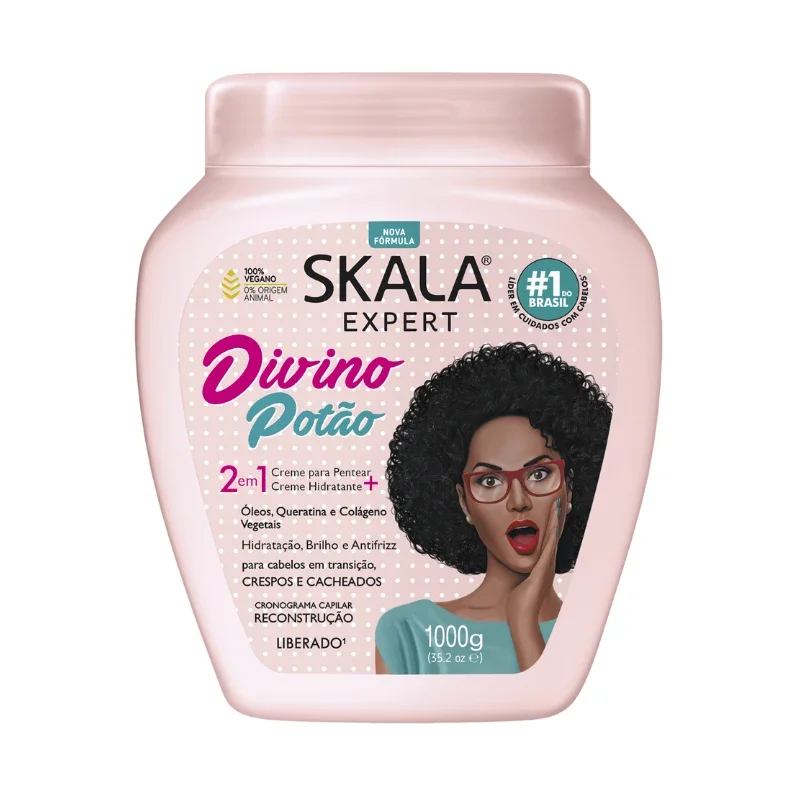 Skala Expert Creme De Pentear + Condicionador - Divino Potão 1kg