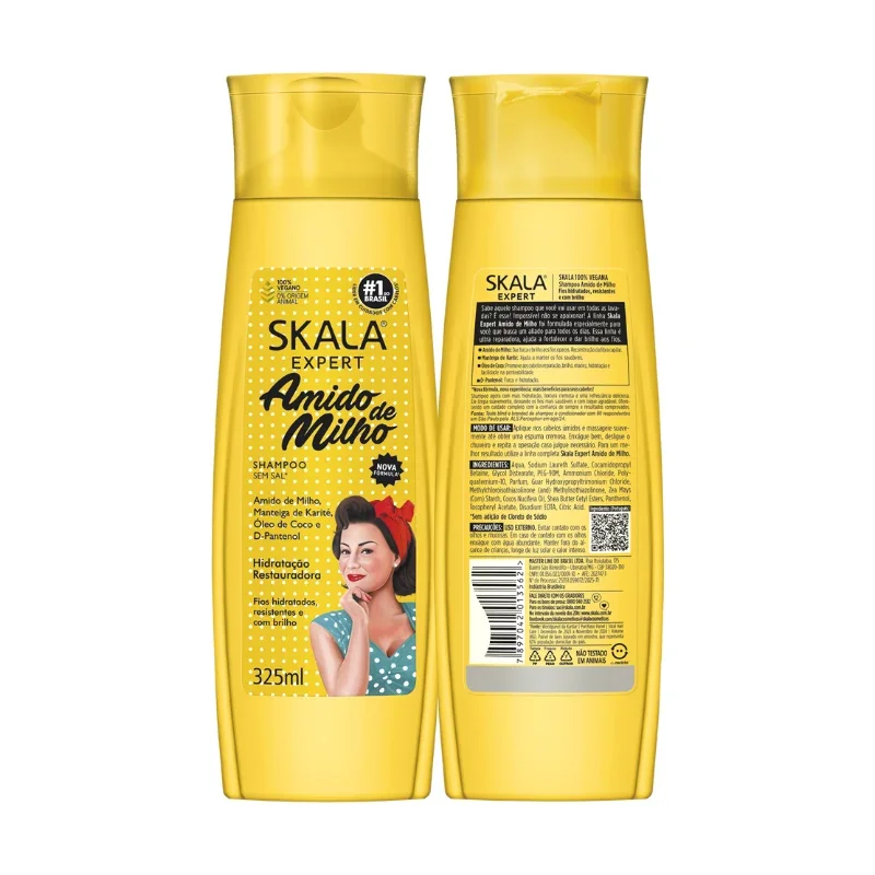 Skala Expert Shampoo Hidratante - Amido De Milho 325ml