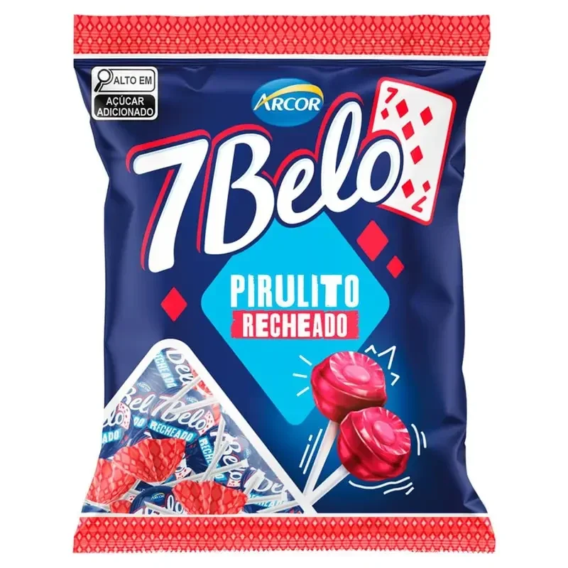 Pirulitos Recheados - 7 Belo 120g