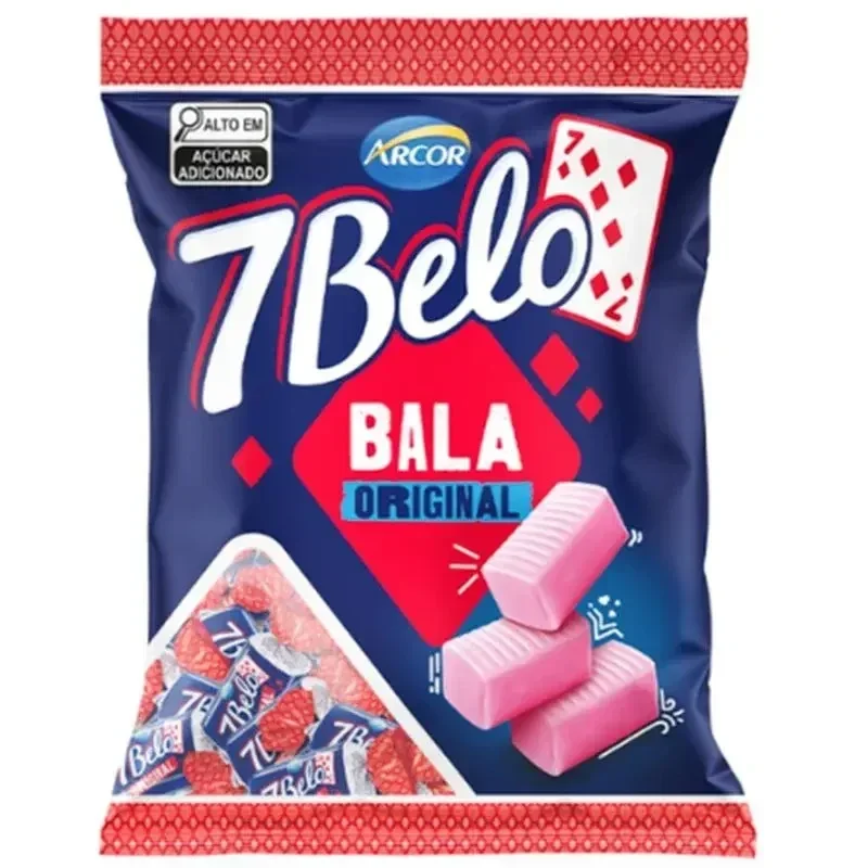 Bala Sabor Framboesa - 7 Belo 90g