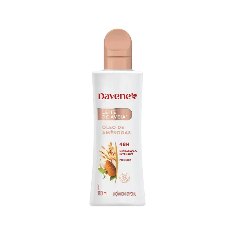 Davene Leite de Aveia Óleo de Amêndoas Loção Corporal 180ml