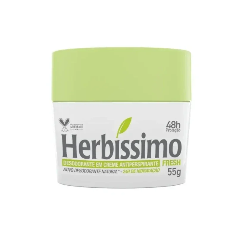 Herbíssimo Creme Desodorante Antitranspirante - Fresh 55g