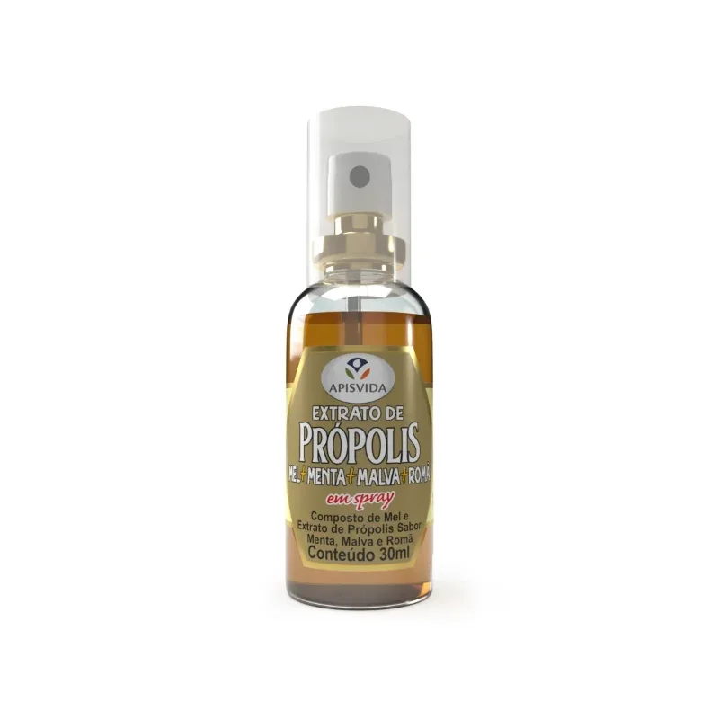 Extrato de Própolis Spray - Mel+Menta+Malva+Romã 30ml