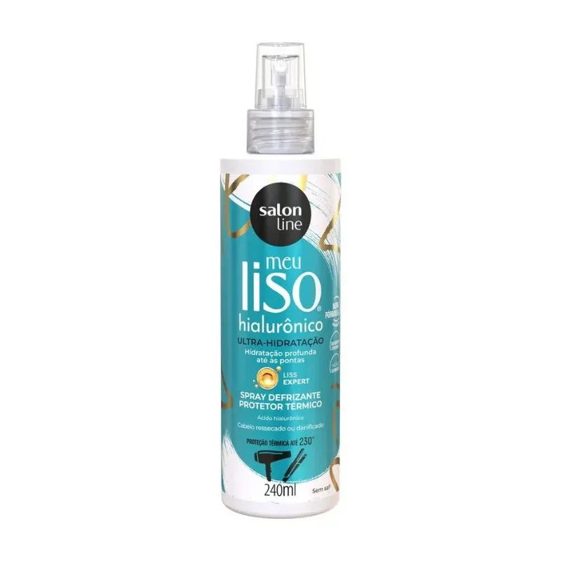 Meu Liso Salon Line Hialurônico Ultra- Hidratação , Spray Deferizante Hidratante 240ml