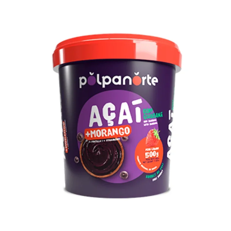 Açaí PolpaNorte Guaraná Com Morango 500ml