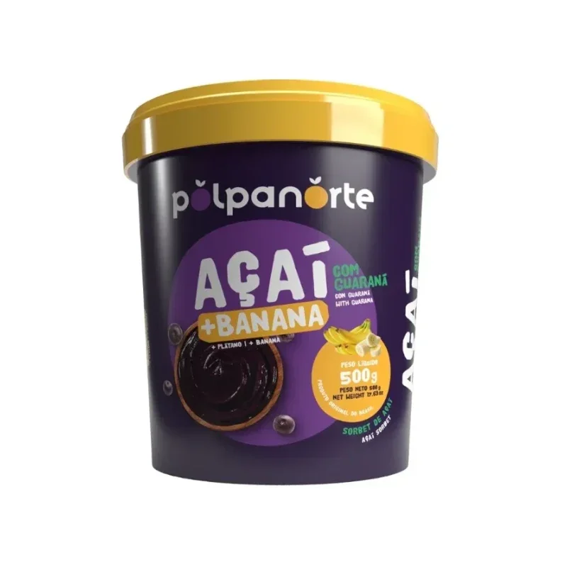 Açaí PolpaNorte Guaraná Com Banana 500ml