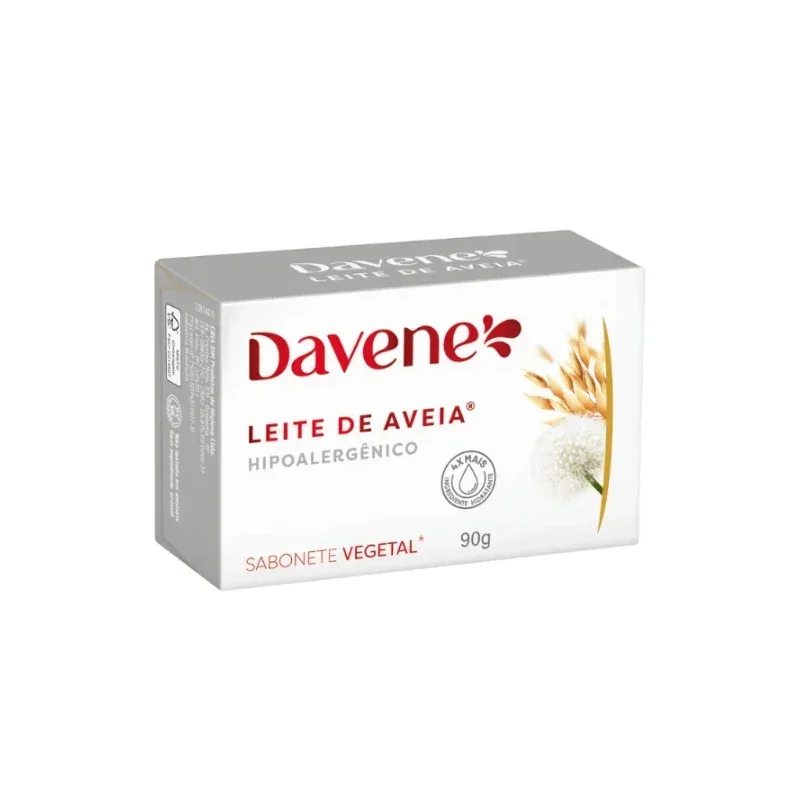 Davene Leite de Aveia Hipoalergênico Sabonete Vegetal 90g