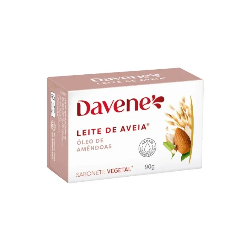 Davene Leite de Aveia Óleo de Amêndoas Sabonete Vegetal 90g