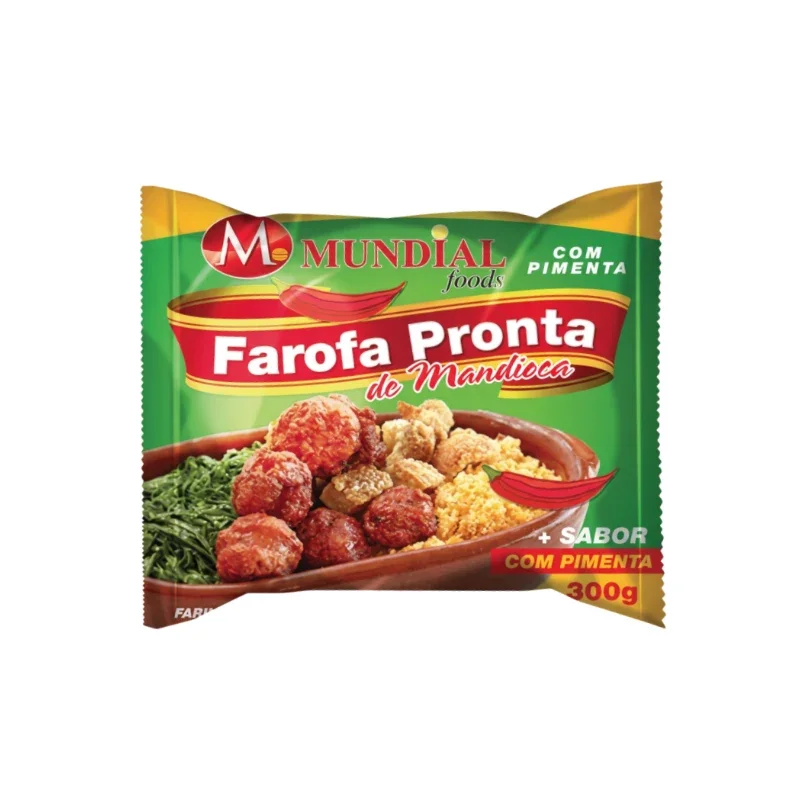 Farofa Pronta Com Pimenta - 300g Mundial Foods