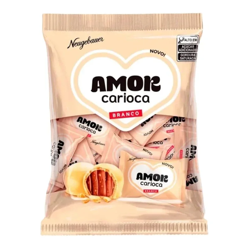 Bombom Branco Amor Carioca - 25 Unidades 500g