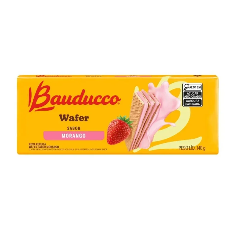 Bauducco Wafer Sabor Morango 142g