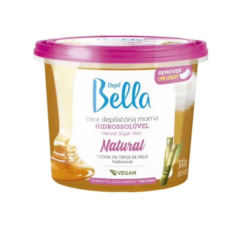 Cera De Açúcar Natural Depilatória Morna Hidrossolúvel - Depil Bella 300g