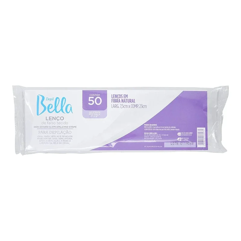 Lenço Em Fibra Natural - Depil Bella 50 unidades