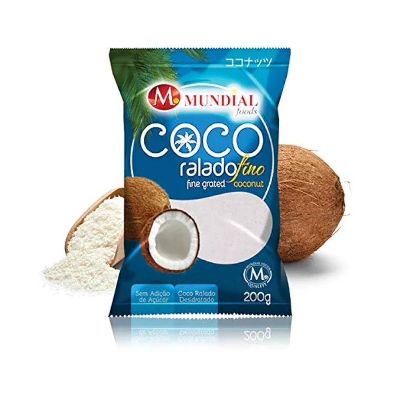 Coco Ralado Fino 200g - Mundial