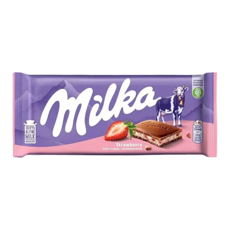 Milka Strawberry Chocolate 100g