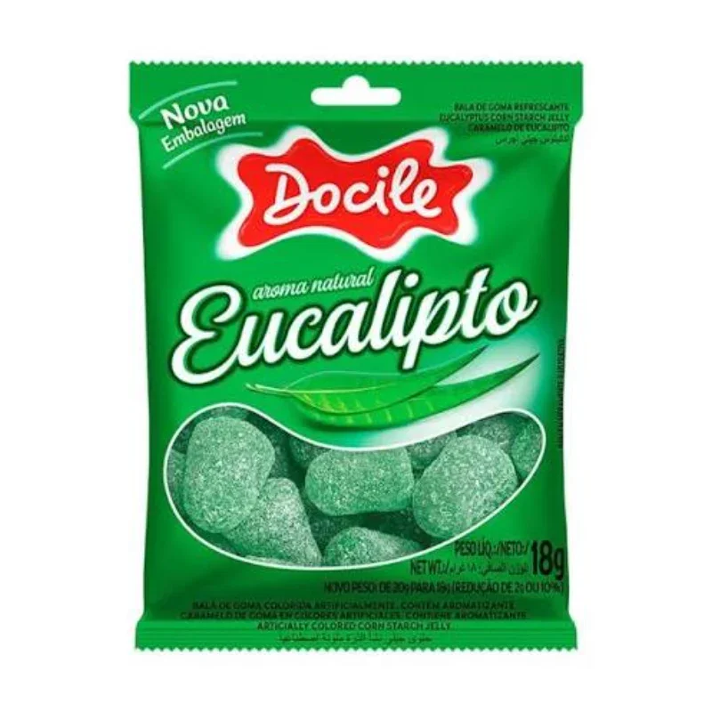 Bala De Goma Eucalipto - Docile 18g