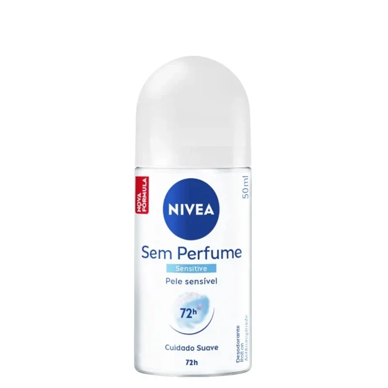 Nivea Sem perfume Desodorante Roll-on Para Pele Sensivel 72H 50ml