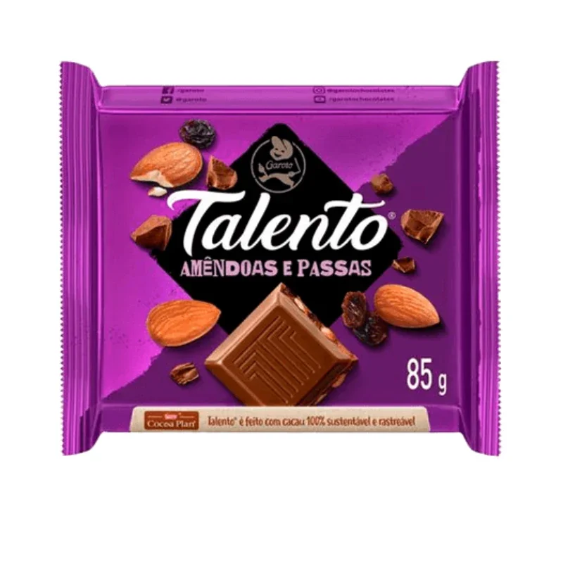 Talento Amêndoas e Passas 85g