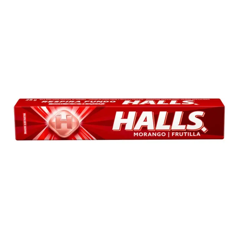 Bala Halls Sabor Morango - Vermelho